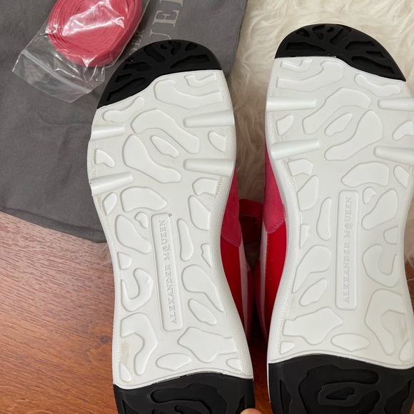 Alexander McQueen pink suede sneakers size 37.5 - Picture 5 of 8